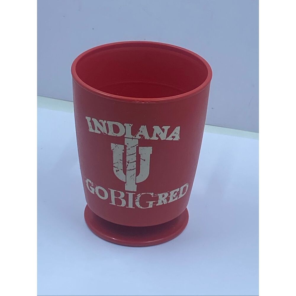 IU Indiana University Plastic Coffee Travel Mug Cup with Base Trip Sip Vintage